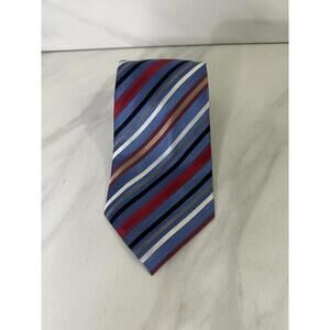 XMI 325 Series classic timeless multicolored diagonal striped silk neck tie
